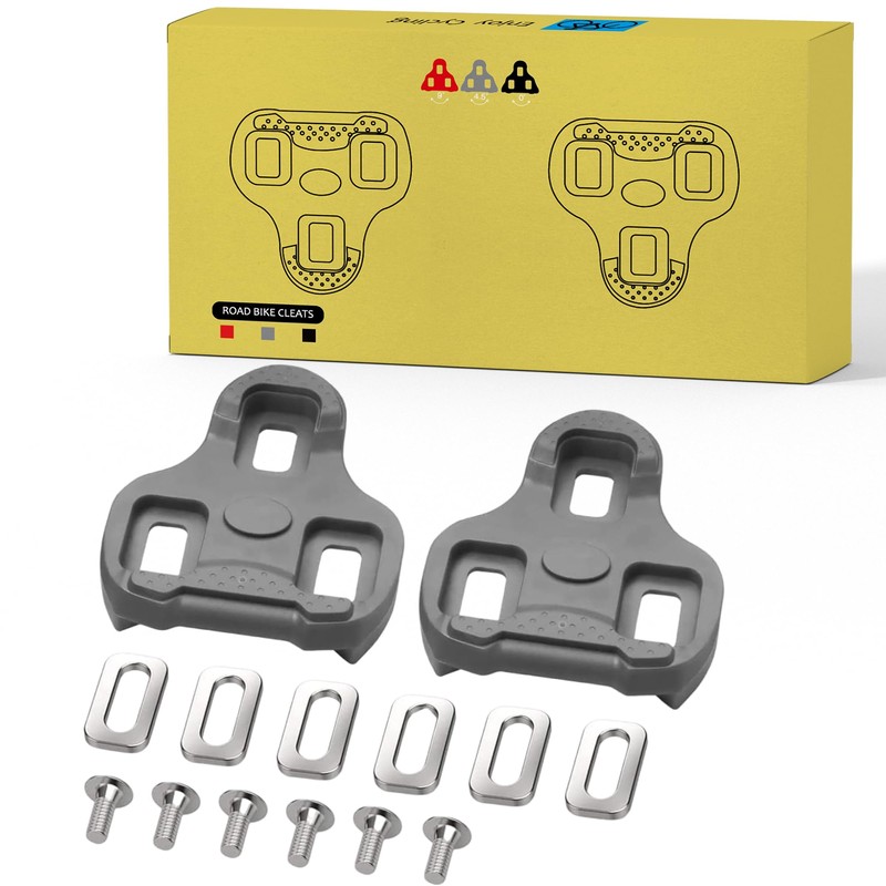 Grip Bicycle Cleats Compatible with Look KEO Pedals, Non-Slip TPU