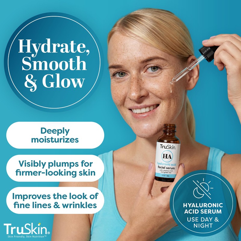 TruSkin Hyaluronic Acid Serum for Face – 7 Ultra-Hydrating Ingredients