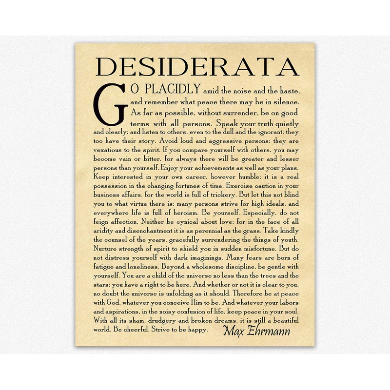 Wallbuddy If Poem Invictus Poem and Desiderata Inspirational Poems Set