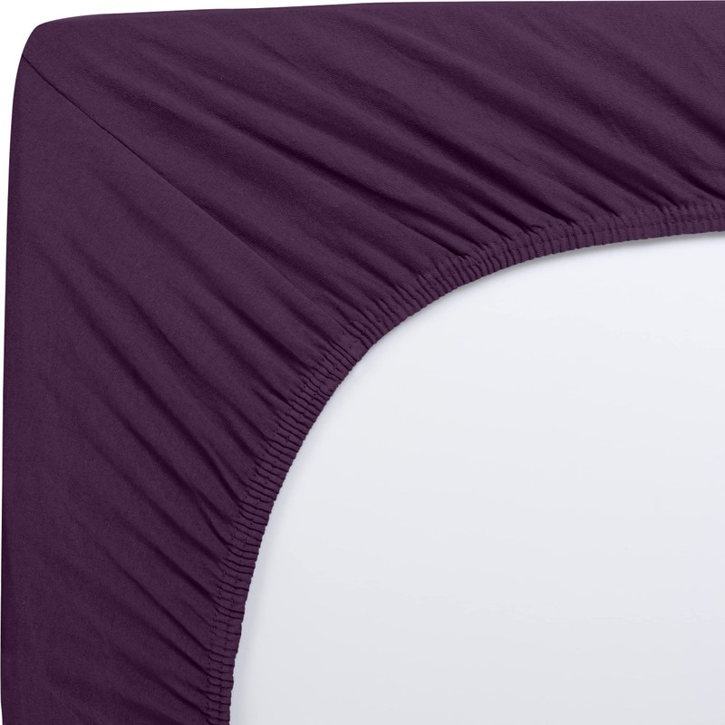 Utopia Bedding Fitted Sheet King, Purple - Deep Pocket 14