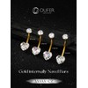 OUFER Body Piercing Internally Belly Piercing 10/12/14/16 mm Gold Titanium