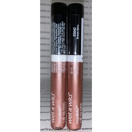 Wet n Wild MegaSlicks High Shine Lip Gloss E6542 * BRONZE BERRY * Nude Duo Lot