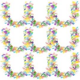 MARFOREVER 3 Piezas Guirnaldas de Decoración de Pascua de 19.7 Pies, Guirnalda de Oropel Metálico Trenzado de Pascua, Suministros de Guirnalda Colgante de Primavera para Fiestas de Pascua y Primavera