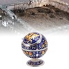 Ball Ashtray with Windproof Lid Retro Dragon Stereoscopic Relief Zinc