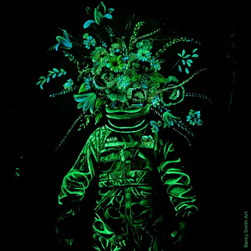 SpaceBeams Aurora Glow in the Dark Paint (50ml) Bright Green