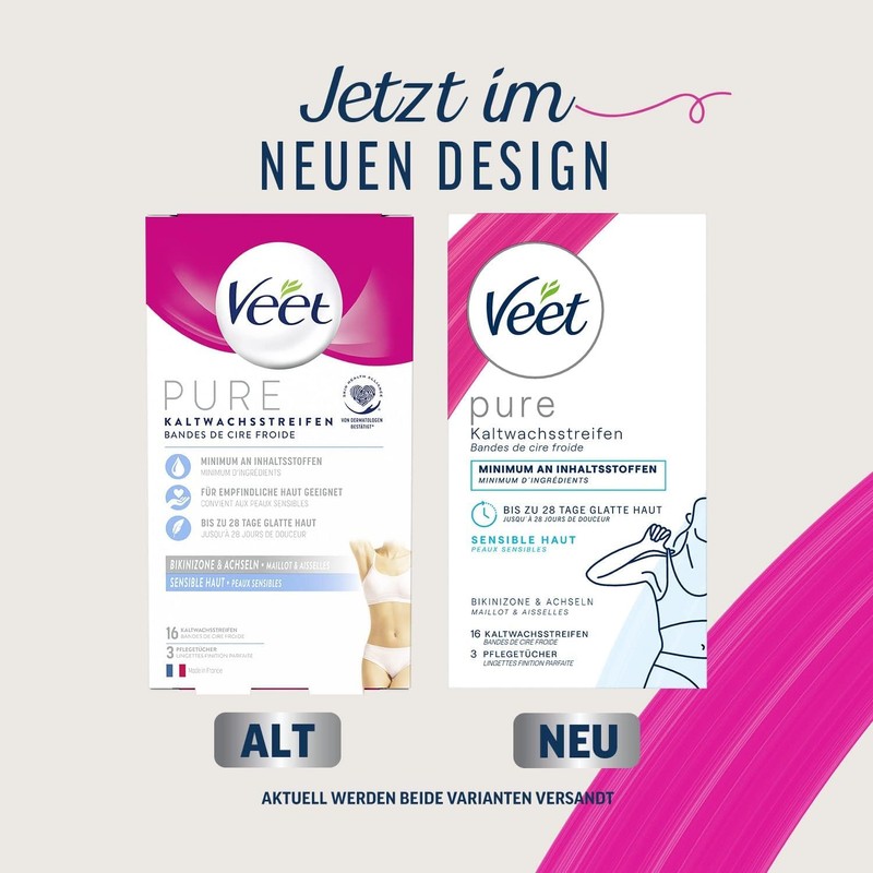 Veet Cold Wax Strips Bikini and Armpits Easy Hair Removal