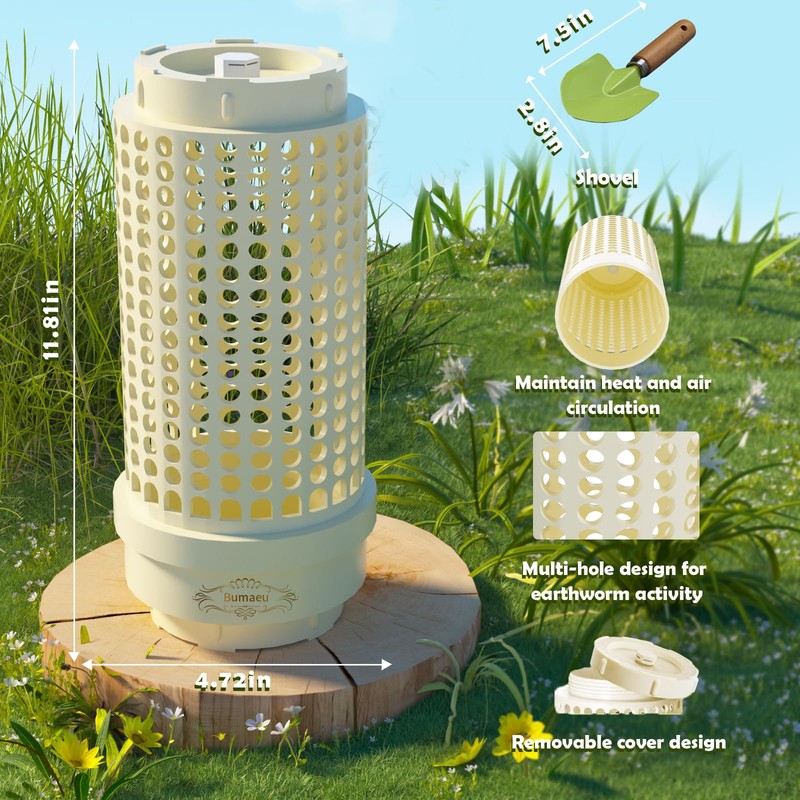 Underground Worm Farm, Garden Mini vermicomposting bin for use in