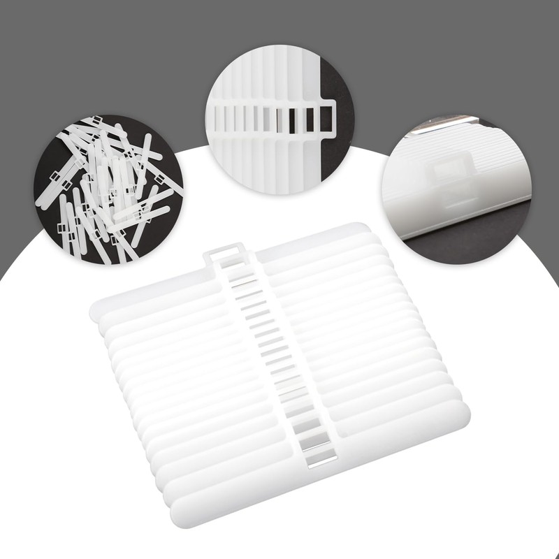Luckious Vertical Blind Top Hangers,White Vertical Blind Double Hole Top