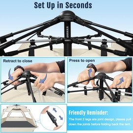 WhiteFang Deluxe XL Pop Up Beach Tent Sun Shade Shelter for 3-4 Person, UV Protection, Extendable Floor with 3 Ventilating Windows Plus Carrying Bag, Stakes, and Guy Lines (Mint Beige)