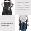 XIEJINJIA 2 Pack Adjustable Apron with Pockets Chef Kitchen Restaurant