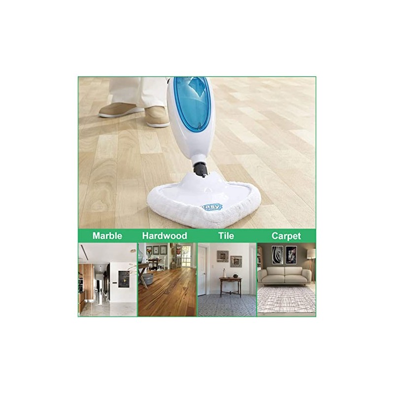 12 PCS Microfiber Steam Mop Pads - Reusable & Washable