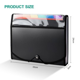 13 Pocket Folder Organiser, Expanding Folder A4, Rainbow Document Folder Used for Archiving Folders and Storing Files