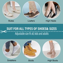 HENGI 8 Pairs Shoe Tree Plastic, Premium Shoe Stretchers Maintain Shape, Transparent Crease Protectors Shoe Shaper Compatible for Men or Women Shoes| For All Sizes