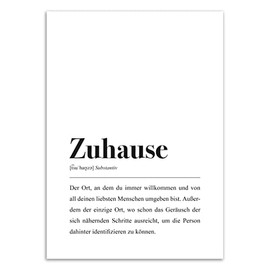 Zuhause Poster: DIN A4 Definition