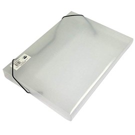 A4 Clear Document Box File 30mm Elastic Closure (335 x 245 x 30mm) Single