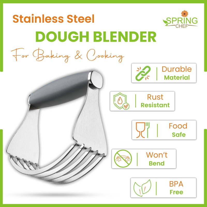 Spring Chef XL Stainless Steel Pastry Cutter Tool for Baking