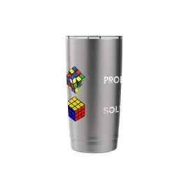 Rubiks Cube 3x3 Cube Math Game Speed Cubing Master Puzzle Stainless Steel Insulated Tumbler