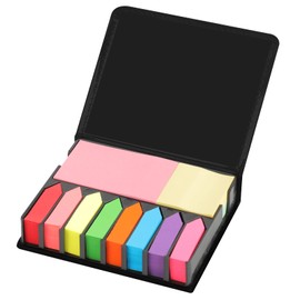 Notizzettel Set – 2000 Stück, 12 Farben, 3 Größen, mit Haftmarkern, Pfeil- und Seitenmarkern, inklusive Notizzettel Box und PU Etui – Bürobedarf, Bürozubehör, Büromaterial