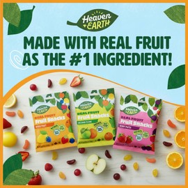 Heaven & Earth Fruit Snacks, Variety Pack, 5 oz (3 Pack) | Real Fruit Gummies for Kids | School Safe, Natural Colors & Flavors | Healthy Lunchbox Snack | Kosher