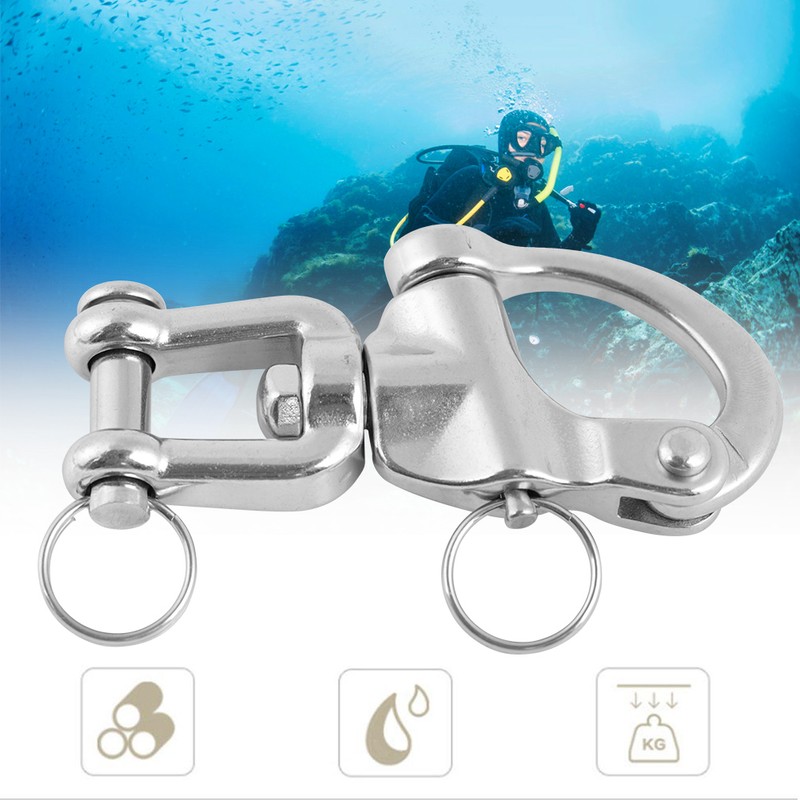 Quick Release Swivel Eye Snap Boat Shackle Stainless Steel Marine