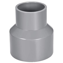 TOP-VIGOR 1Pcs PVC DWV Reducing Coupling, 50mm x 75mm Socket Pipe Fitting Adapter Connector, Duct Reducer Pipe Fitting for Water Supplies Build, Gray