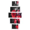 5Pcs Wall Art Painting Set Romantic Red Rose Frameless Painting