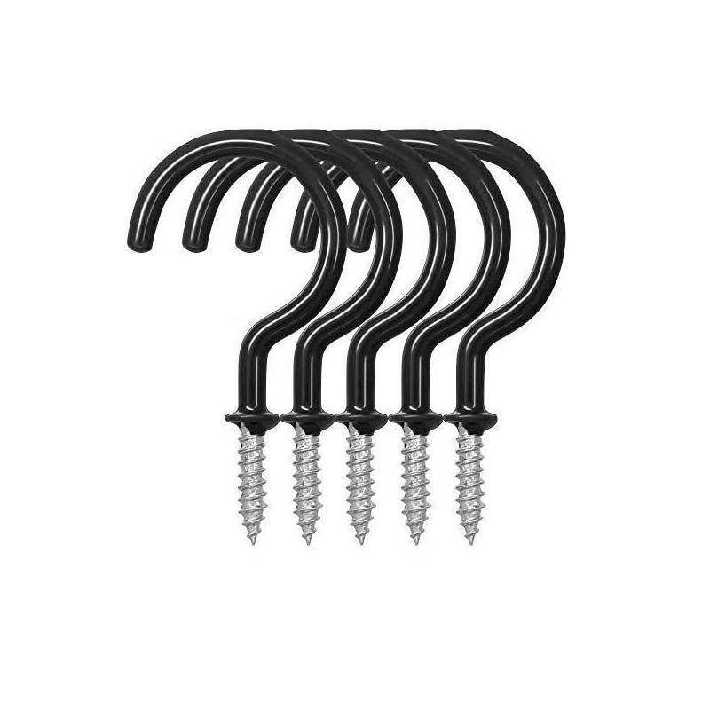 TINA 75Pcs Cup Hooks Ceiling Hooks Nickel Plated Metal Hook