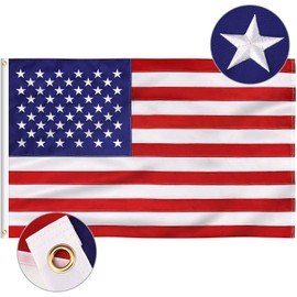 American US Flag Heavy Duty Nylon - Embroidered Stars USA Flags