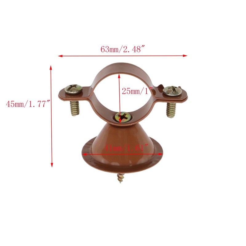 Mewutal 10pcs 1" Hanging Pipe Clamps Metal Pipe Supports Bell