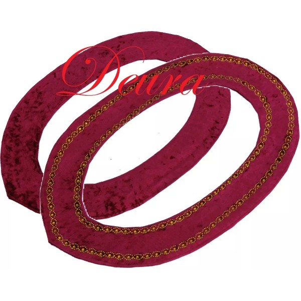 Masonic Collar SOFT RED Velvet Lining Backing Rhinestone