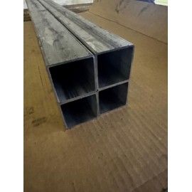 [4 PACK] 14ga (.08") x 2" x 2" Mild Steel Square Tube, Hot Rolled Steel (12 INCH)