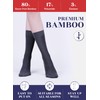 HUGH UGOLI Womens Soft Bamboo Dress Socks, Thin Crew Socks