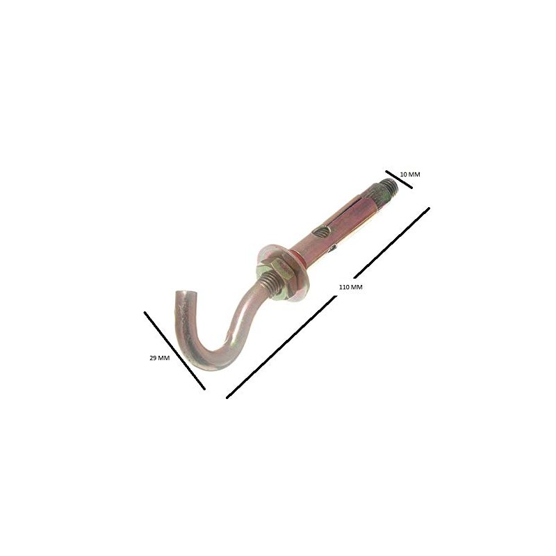 6 x Masonry Brick Sleeve Anchors M8 x 52mm