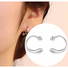 Unbranded Women's Lightweight 925 Silver Plated Teardrop Screw Backs Stud Earrings J1