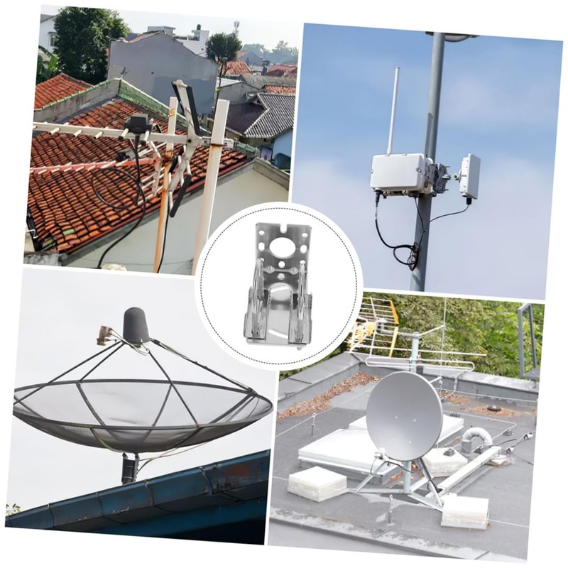 SHOWERORO 2pcs Outdoor Antenna Mounting Kit Weatherproof Aluminum Alloy Bracket