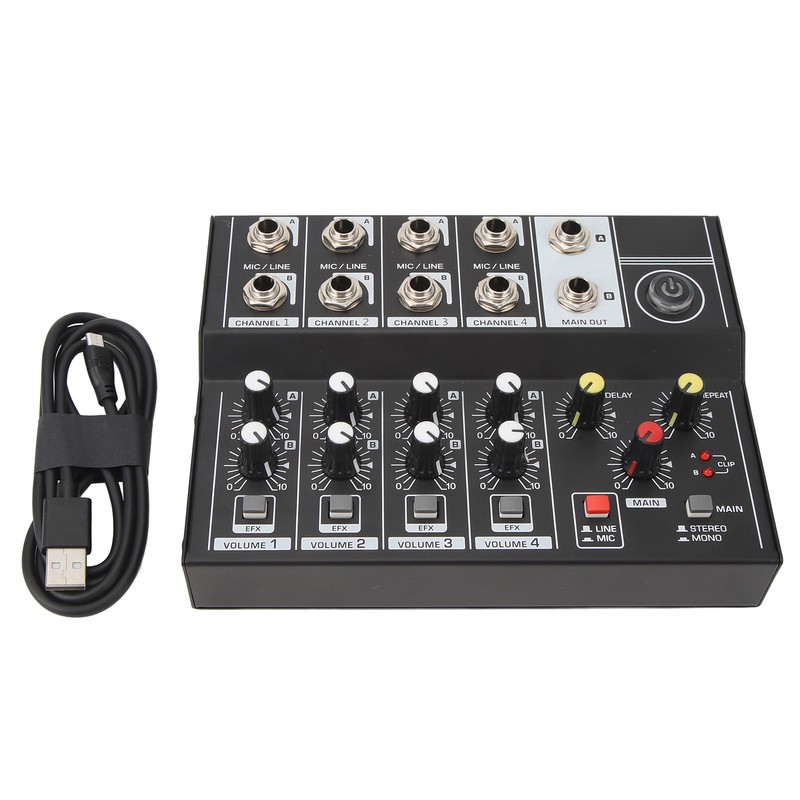 8 Channel Sound Mixer Sound Board Console 2 Modes Aluminium