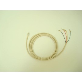 Antique vintage telephone modular cloth covered wall cord bell 7ft ivory color