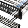 Rapink Patch Panel 48 Port Cat6A with Inline Keystone 10G