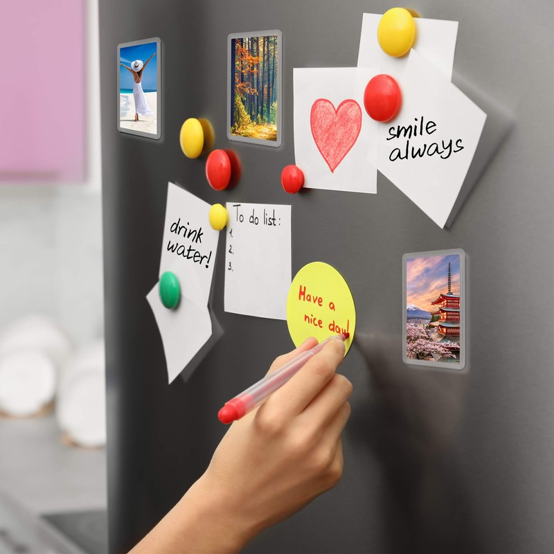 MATANA Fridge Magnets 7 x 5 cm Transparent Blank Magnetic