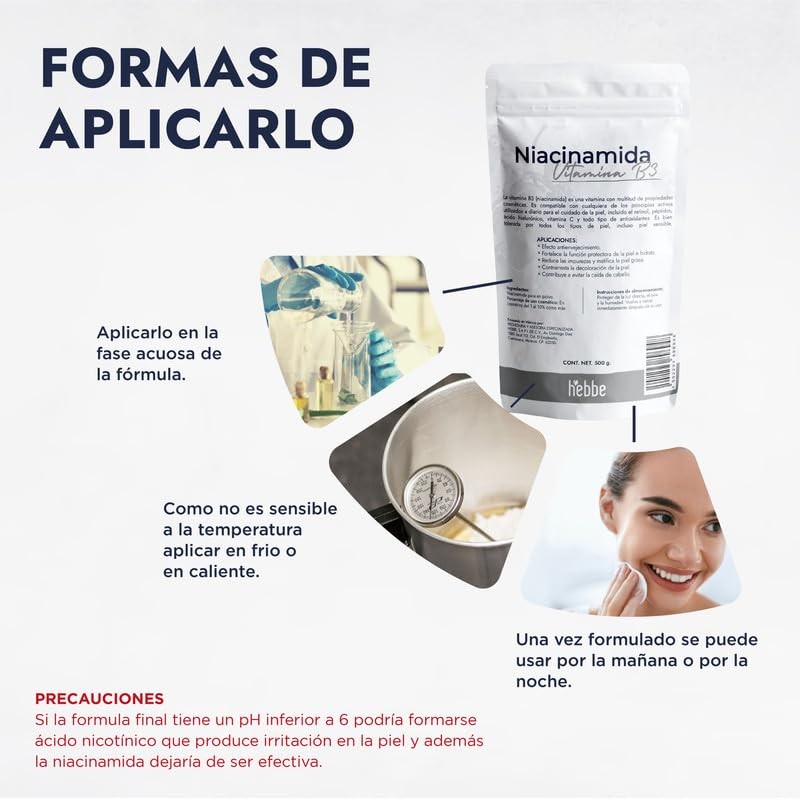 Hebbe - Niacinamida Pura para Rejuvenecimiento y Cuidado de la