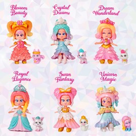 KOOKYLOOS Princess Series Dream Wonderland Collectible Doll from the Princess Series Includes Doll, Clothes and Shoes for Princess, Accessories and Pets. 1 Doll, 3 Different Faces