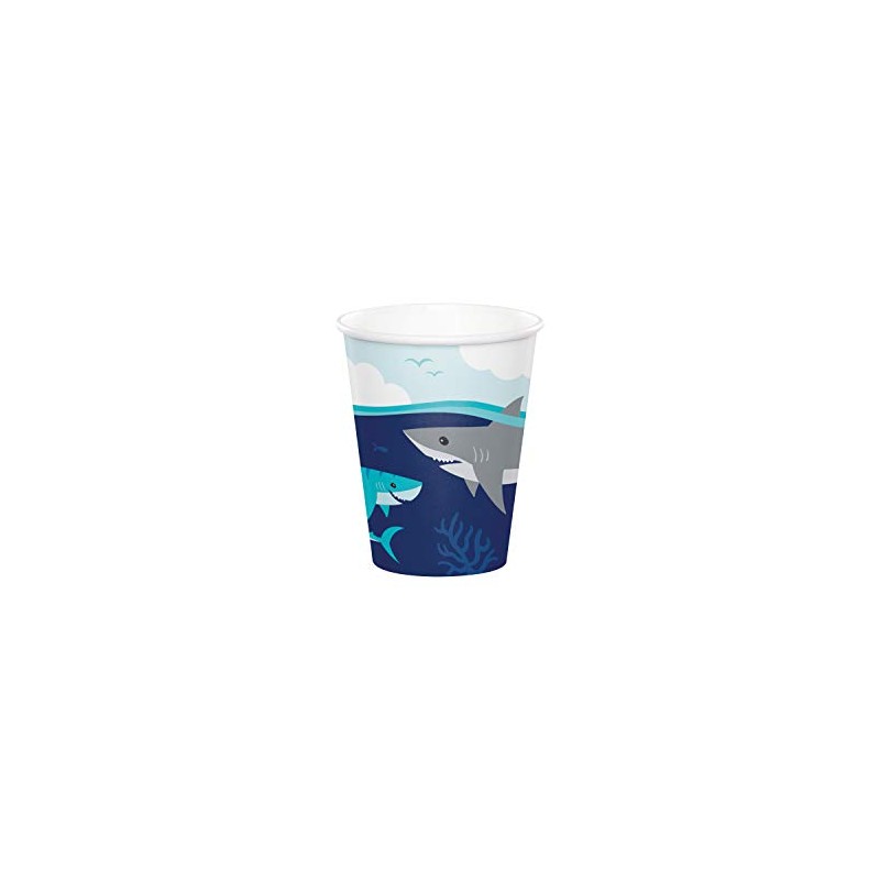 Shark Party Paper Cups, 8 ct