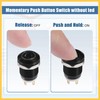 REPAIROCK 2pcs 12mm Interior Momentary Push Button Switch Metal Round