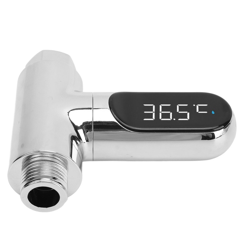 Shower Thermometer Aluminum LED Digital Shower Thermometer for Home Bathroom