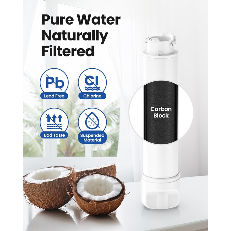 Ecoviva EPTWFU01 Replacement Water Filter, Compatible with Pure Source Ultra
