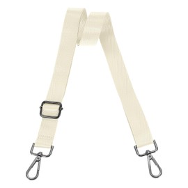 sourcing map Wide Shoulder Strap, 2.5cm Adjustable Purse Strap Replacement Crossbody Strap for Shoulder Bag Handbag, Beige, Black Pull Core Buckle