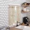 No. 918 Alison-Tr Floral Lace Sheer Rod Pocket Kitchen Curtain