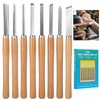 8 Pcs Wood Lathe Tools - Wood Turning Tools for