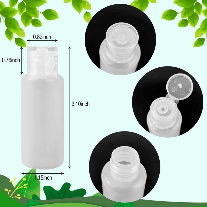 JUNSDUKE 4 Pack Travel Bottles, Travel Size Toiletries, Travel Liquid