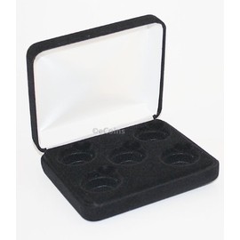 Black Felt COIN DISPLAY GIFT METAL PLUSH BOX holds 5-Quarters or Presidential $1